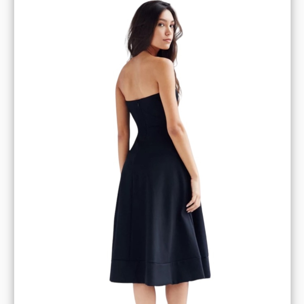 y2k vintage Ruby Rox black strapless dress with lace